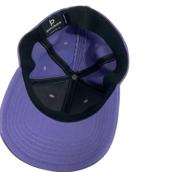 Ponyback Purple Stretch Fit Baseball Cap XS / Small Ponytail Hat - Picture 6 of 12